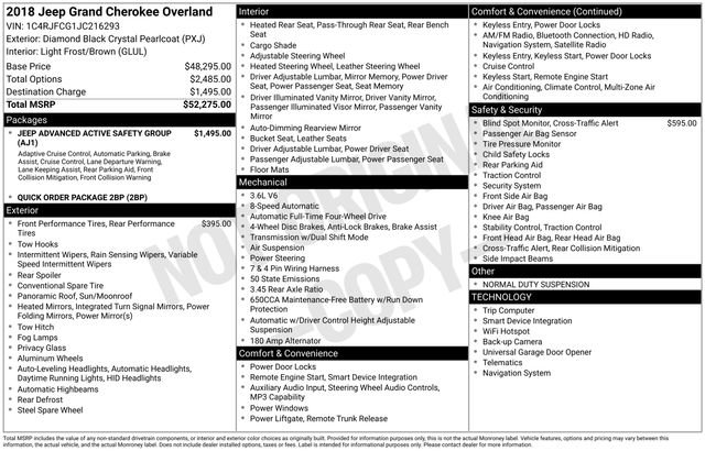 Used 2018 Jeep Grand Cherokee Overland image 13