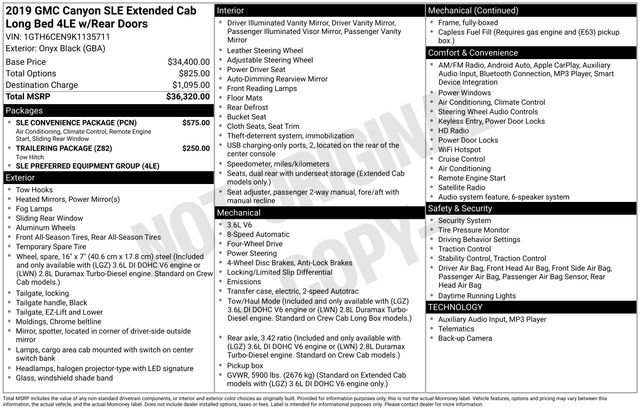 Used 2019 GMC Canyon SLE w/ SLE Convenience Package image 42