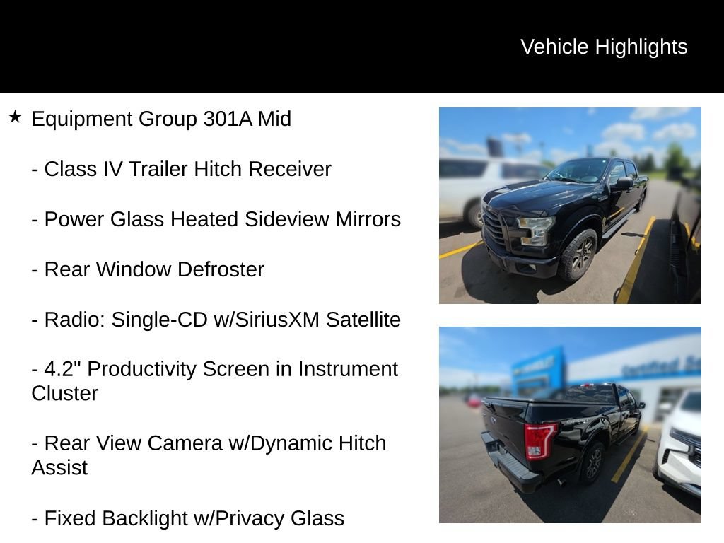 Used 2016 Ford F150 XLT w/ Equipment Group 301A Mid AWD/4WD image 5
