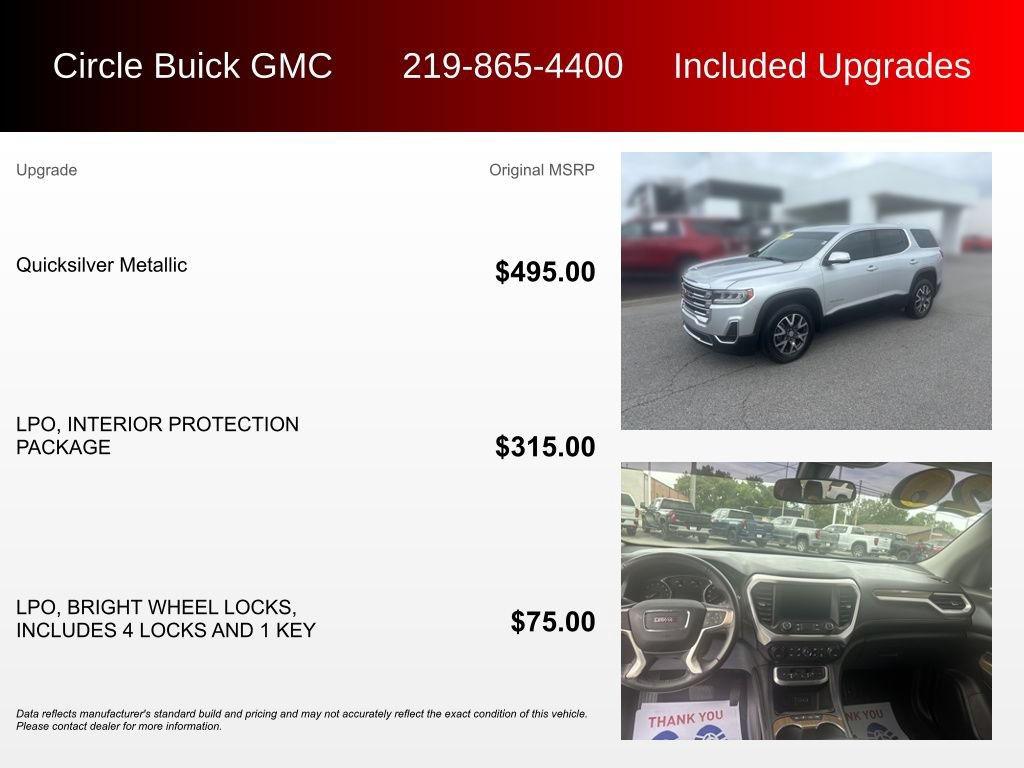Used 2020 GMC Acadia SLE FWD image 3