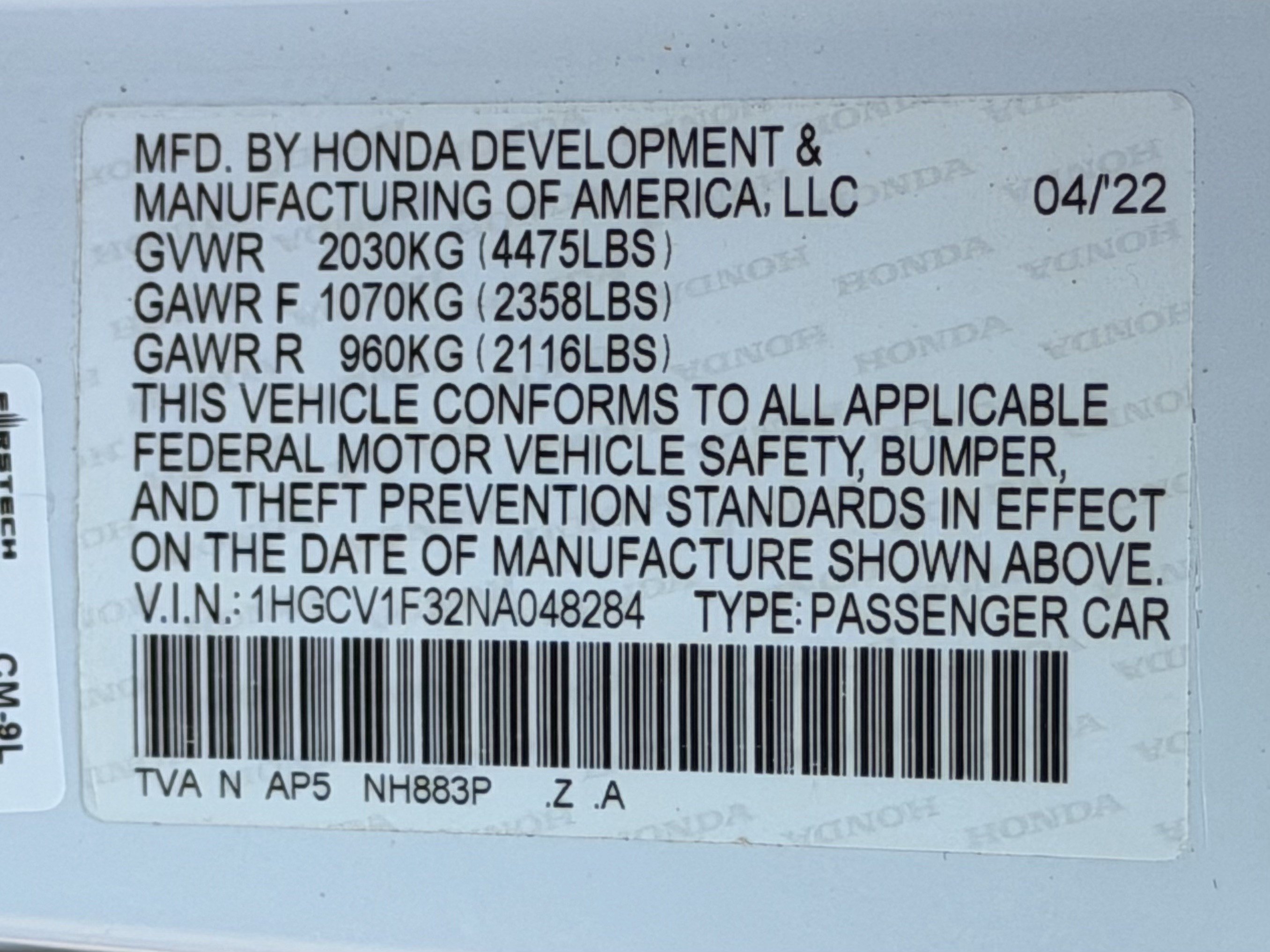 Certified 2022 Honda Accord Sport image 30