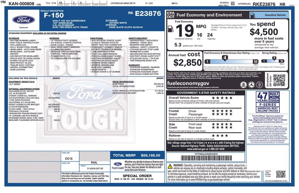 Used 2024 Ford F150 XLT w/ Tow/Haul Package AWD/4WD image 34