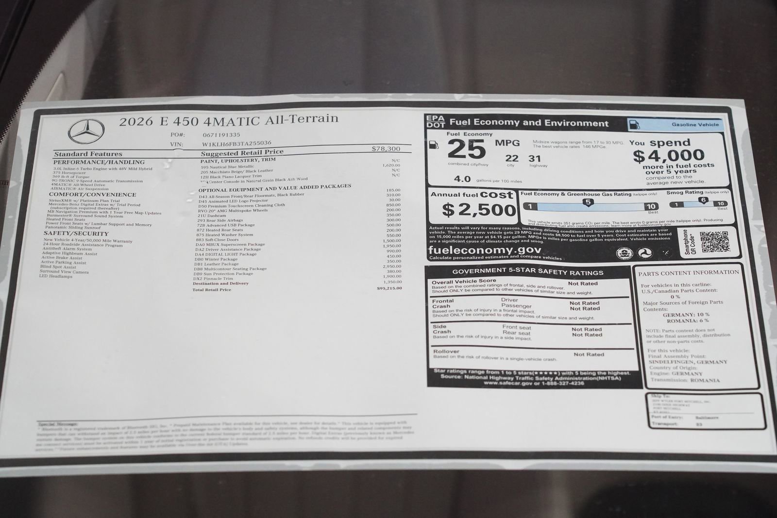 New 2026 Mercedes-Benz E 450 4MATIC All-Terrain Wagon image 37