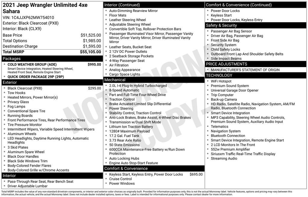 Used 2021 Jeep Wrangler Unlimited Sahara w/ Cold Weather Group AWD/4WD image 36