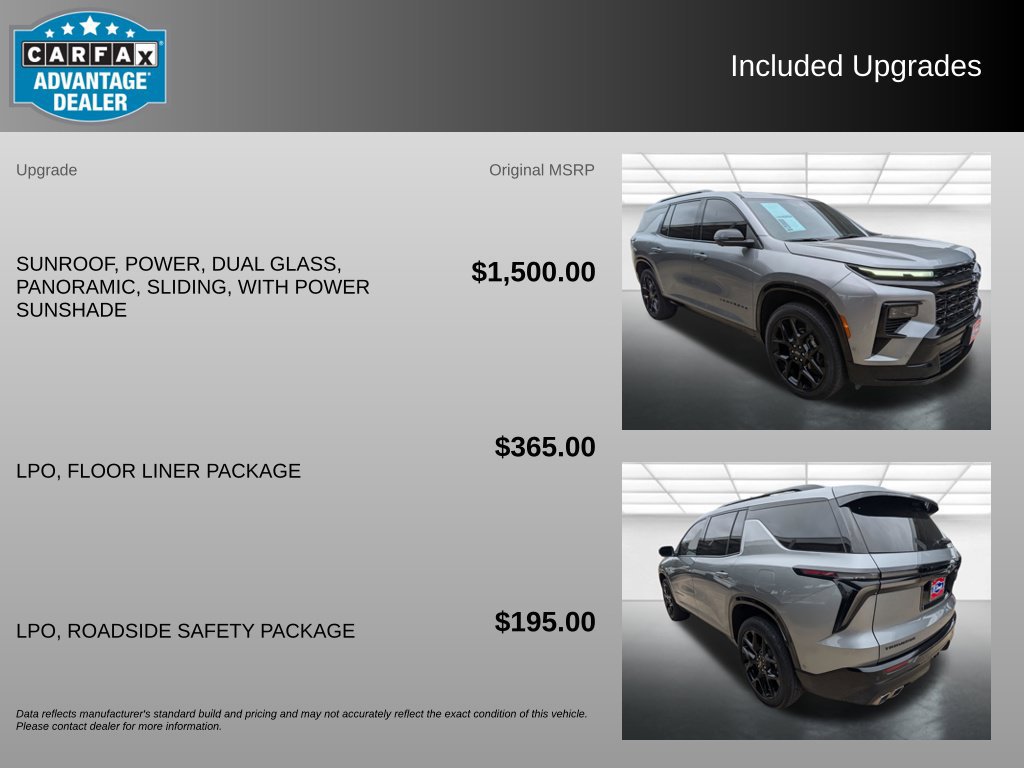 Used 2025 Chevrolet Traverse RS w/ LPO, Floor Liner Package FWD image 3