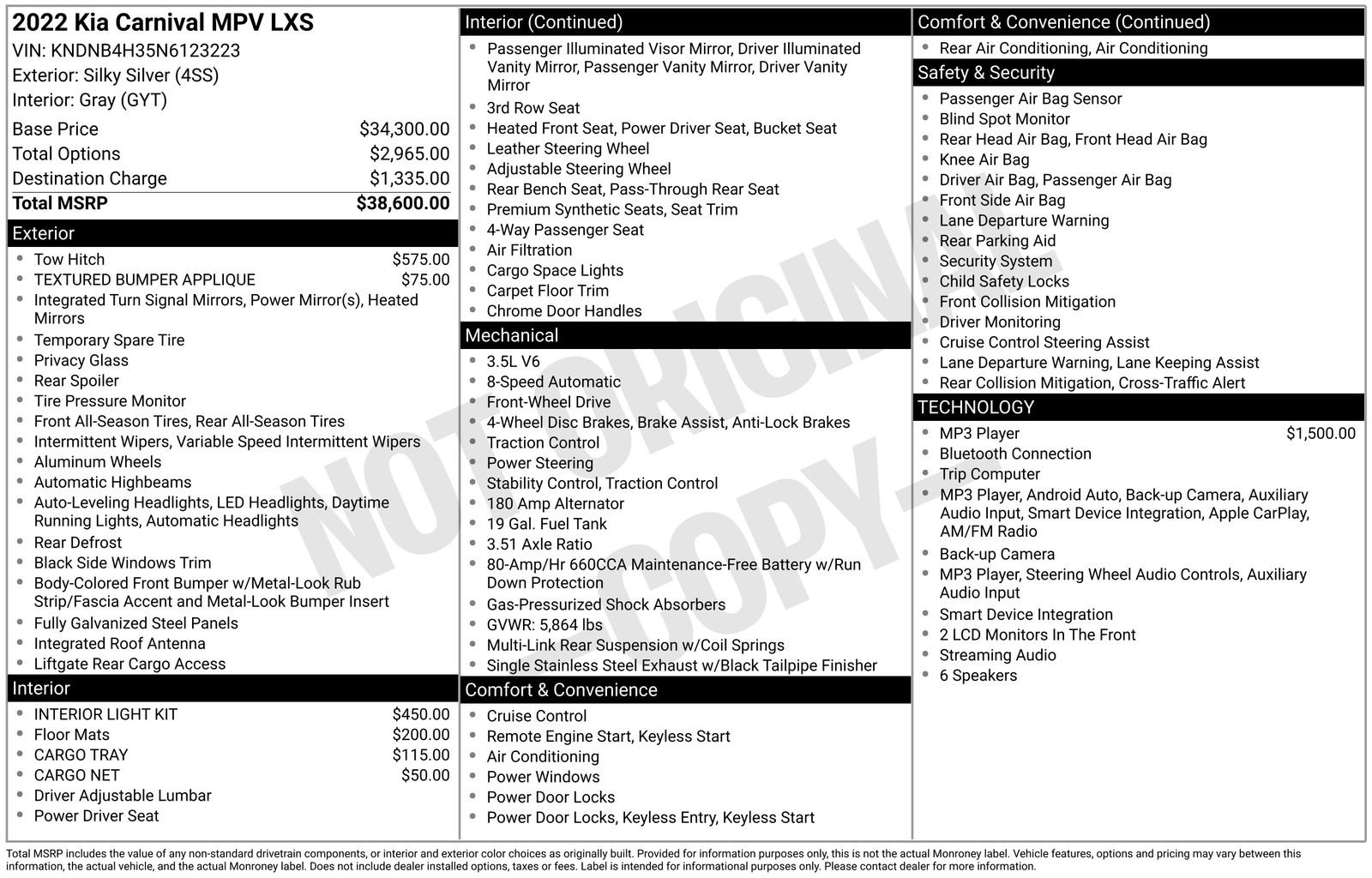 Certified 2022 Kia Carnival LX FWD image 4