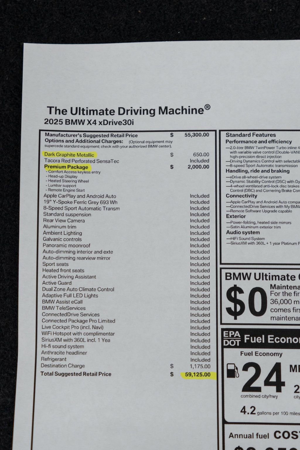 Used 2025 BMW X4 xDrive30i w/ Premium Package image 53