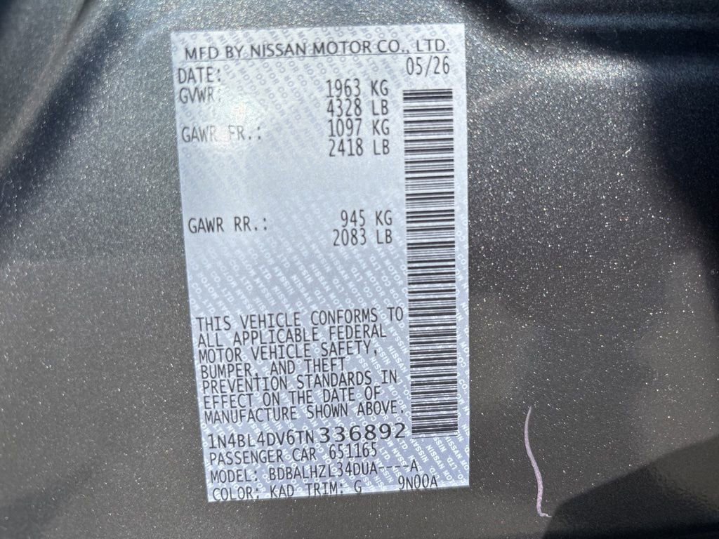 New 2026 Nissan Altima 2.5 SV FWD image 10