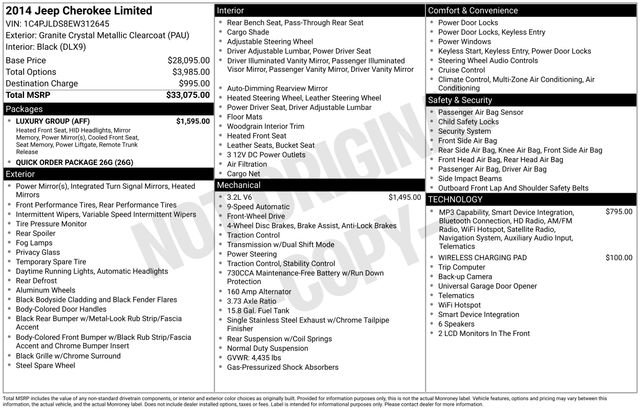 Used 2014 Jeep Cherokee Limited w/ Luxury Group FWD image 6
