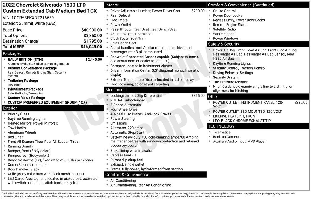 Used 2022 Chevrolet Silverado 1500 Custom w/ Rally Edition image 3