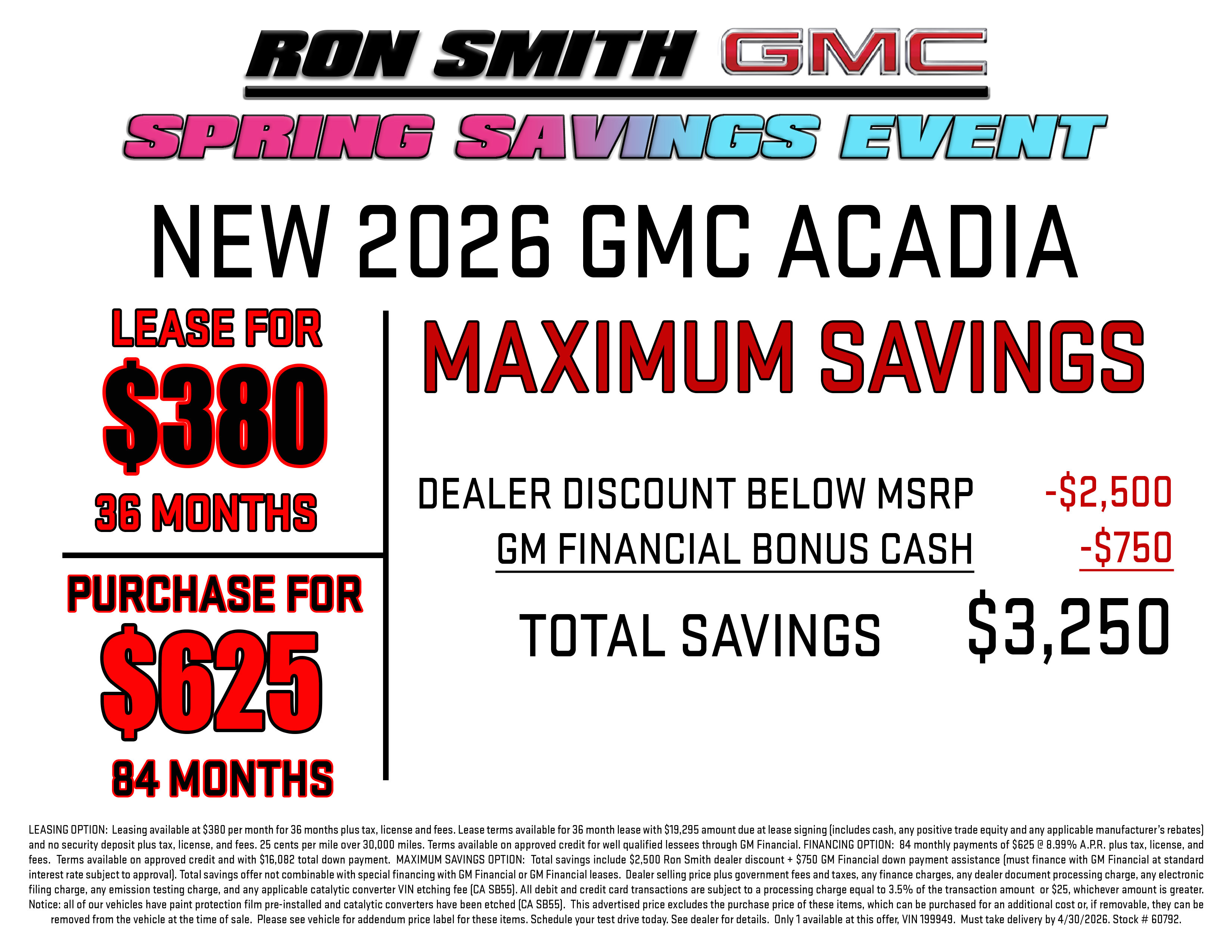 New 2026 GMC Acadia AT4 w/ Luxury Package image 3