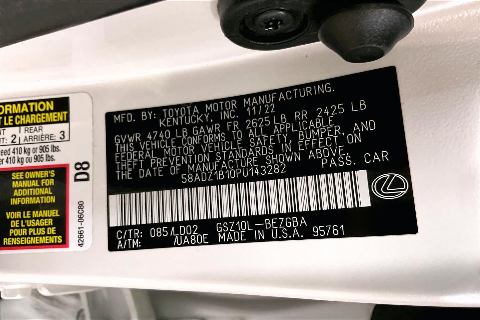Used 2023 Lexus ES 350 w/ Premium Package FWD image 37