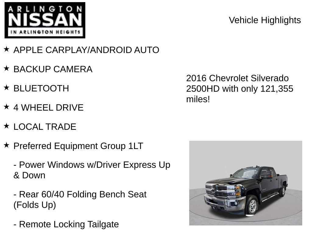 Used 2016 Chevrolet Silverado 2500 LT w/ LT Convenience Package AWD/4WD image 8