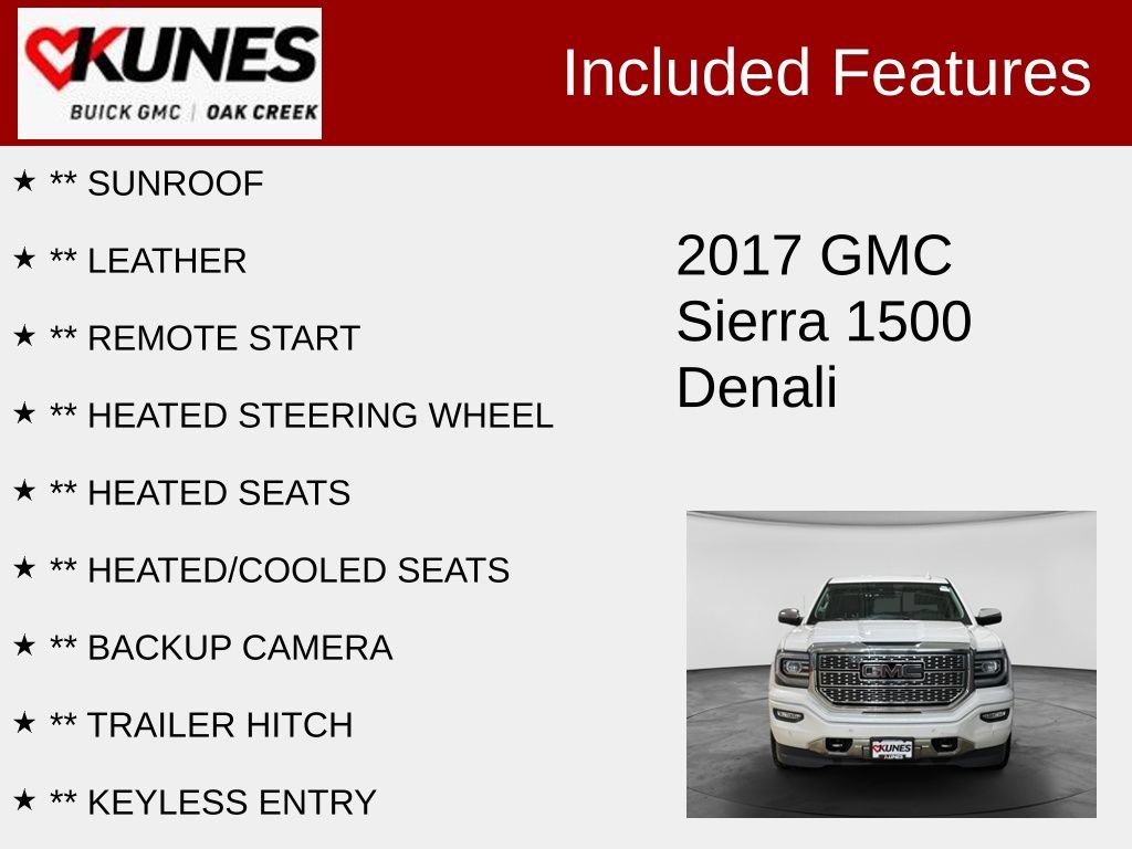 Used 2017 GMC Sierra 1500 Denali w/ Denali Ultimate Package AWD/4WD image 2