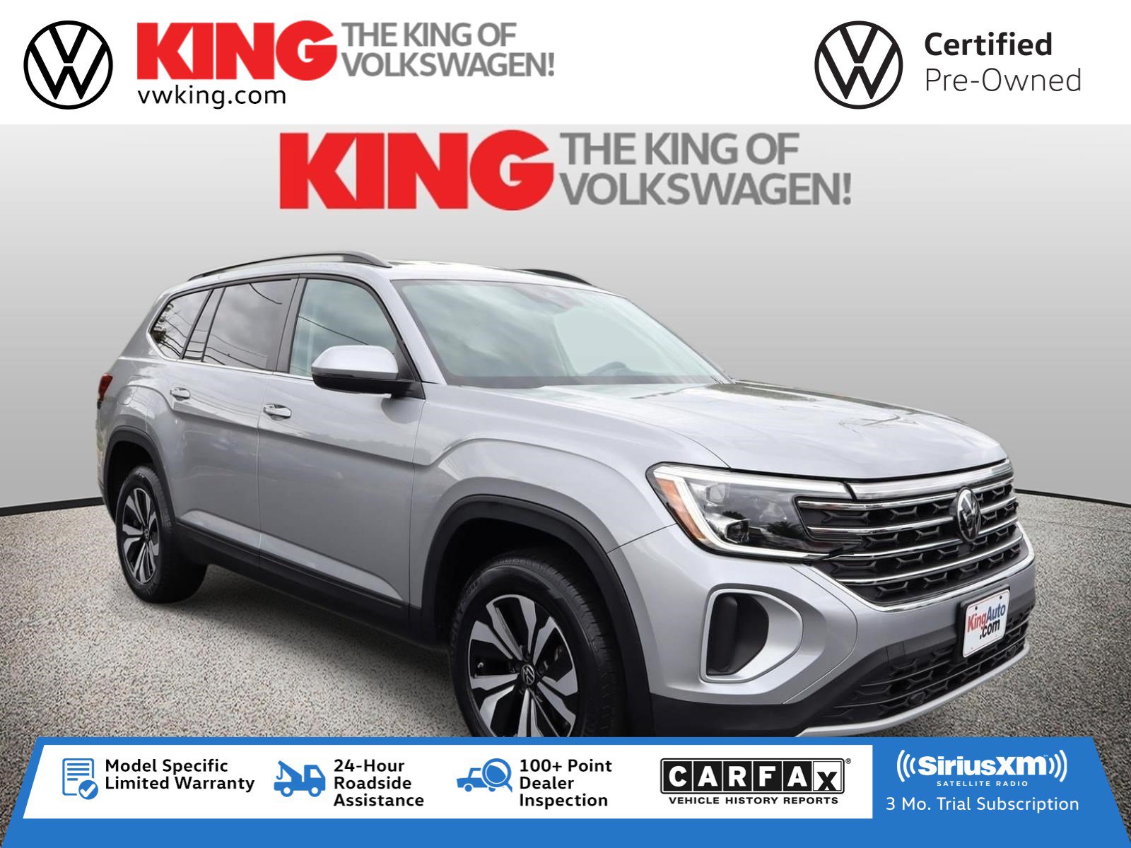 Certified 2024 Volkswagen Atlas SE AWD/4WD image 1