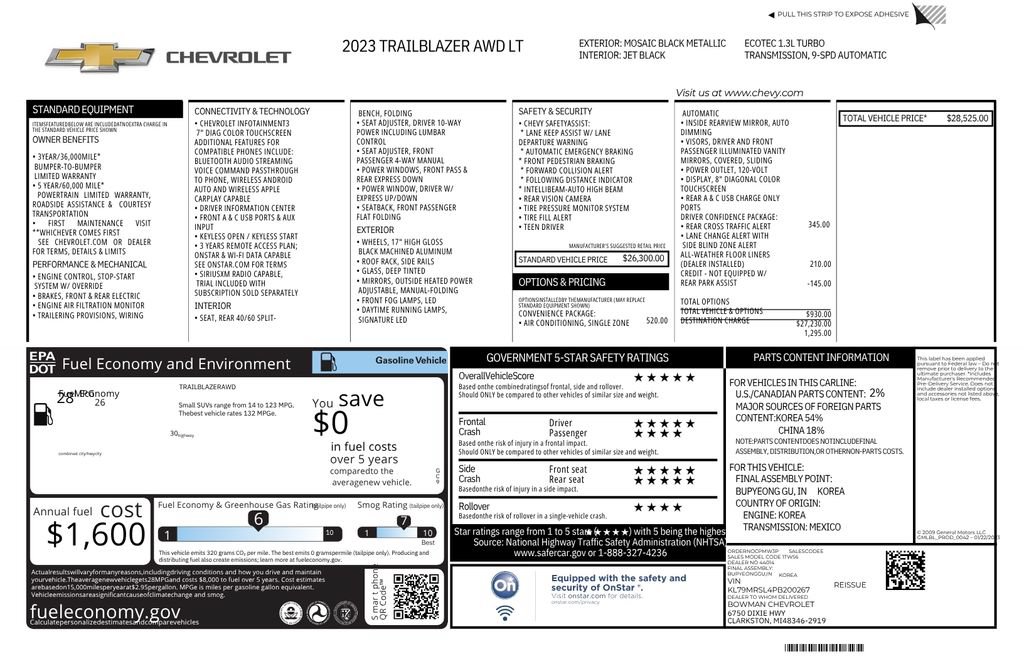 Used 2023 Chevrolet TrailBlazer LT w/ Convenience Package AWD/4WD image 13