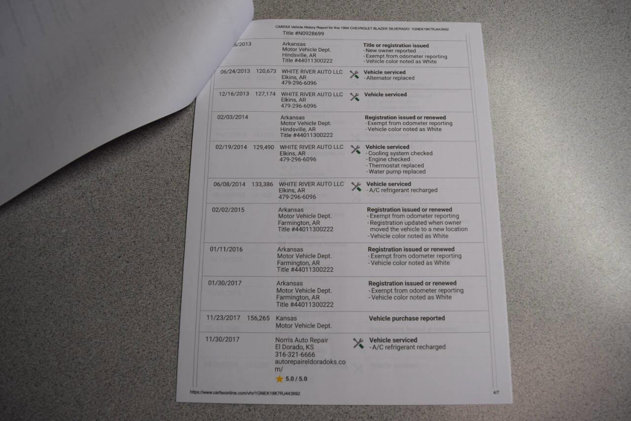 Used 1994 Chevrolet Blazer 4WD image 64