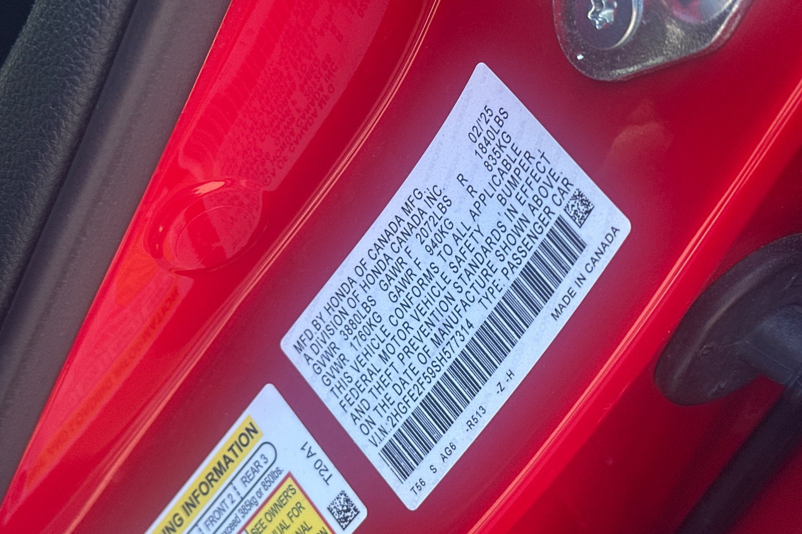 Certified 2025 Honda Civic Sport image 31