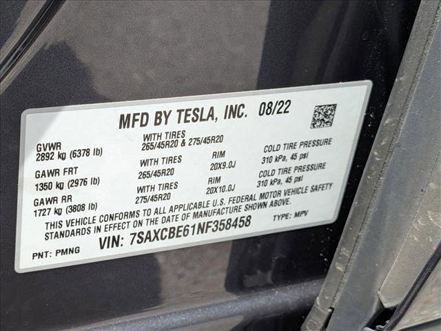 Used 2022 Tesla Model X Plaid AWD/4WD image 16