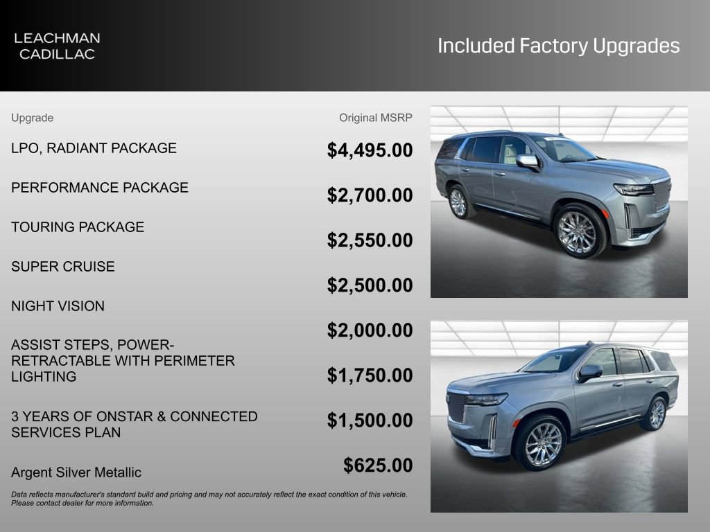 Certified 2023 Cadillac Escalade Premium Luxury w/ LPO, Radiant Package image 12