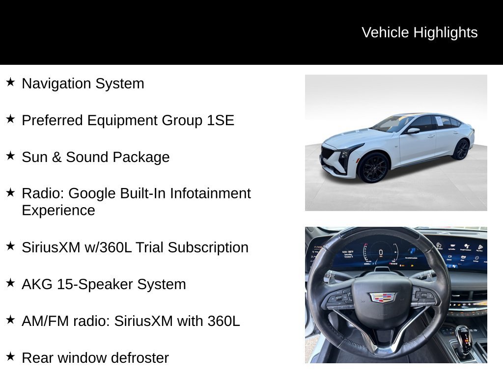 Certified 2025 Cadillac CT5 Sport w/ Sun And Sound Package AWD/4WD image 10