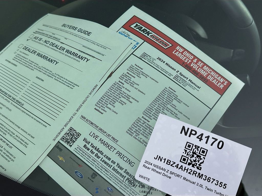 Certified 2024 Nissan Z Sport w/ Floor Mat Package image 14