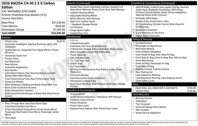 New 2026 MAZDA CX-30 AWD 2.5 S image 27