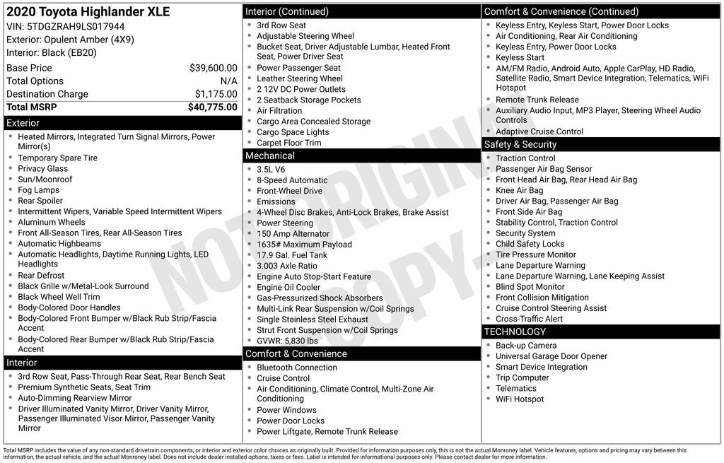 Used 2020 Toyota Highlander XLE image 3