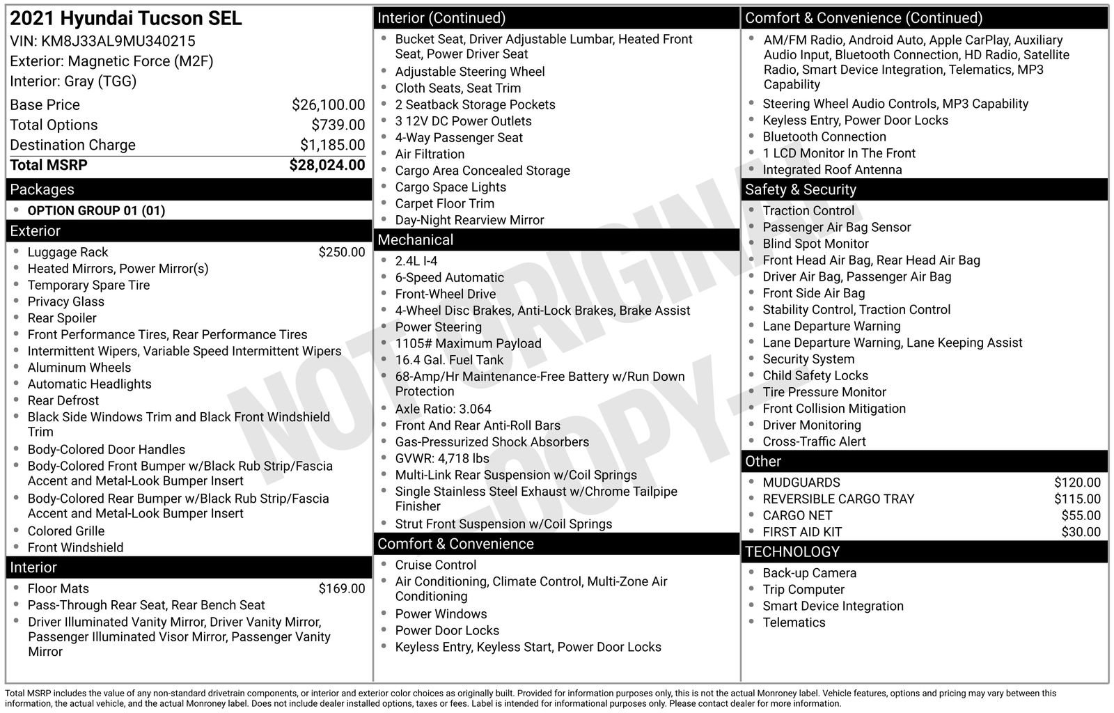 Used 2021 Hyundai Tucson SEL FWD image 14