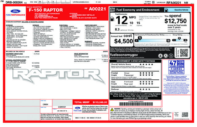 Used 2024 Ford F150 Raptor w/ Equipment Group 803A Raptor R AWD/4WD image 6