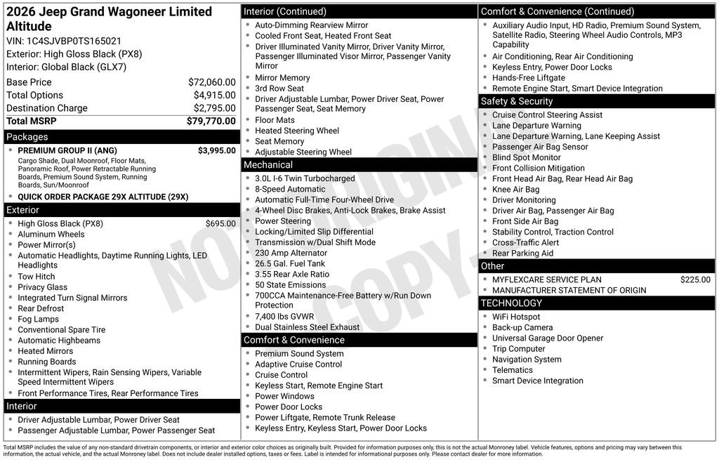 New 2026 Jeep Grand Wagoneer Limited w/ Premium Group II AWD/4WD image 27