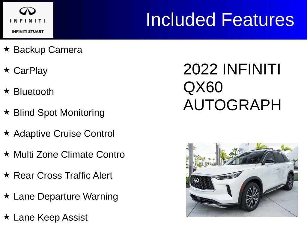 Certified 2022 INFINITI QX60 Autograph w/ Cargo Package FWD image 3