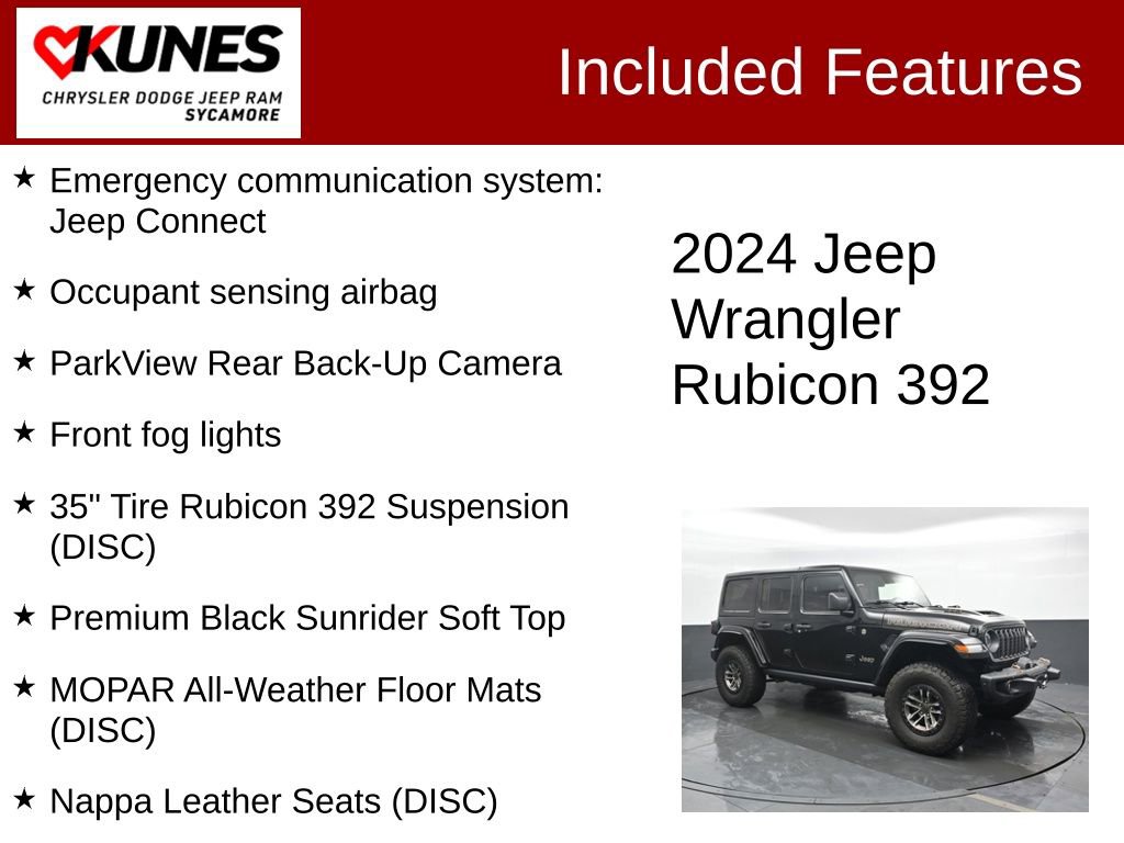 Used 2024 Jeep Wrangler Unlimited Rubicon 392 w/ Dual Top Group image 4