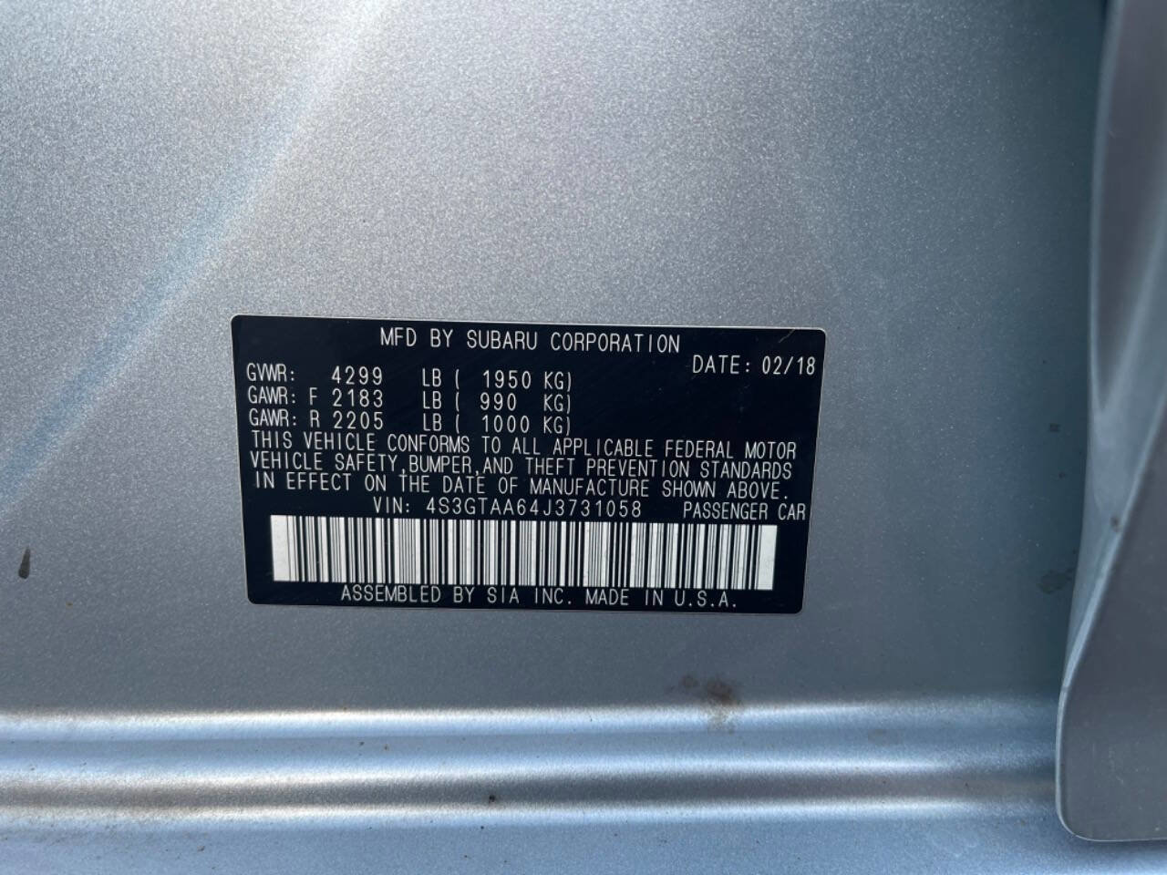 Used 2018 Subaru Impreza 2.0i AWD/4WD image 16