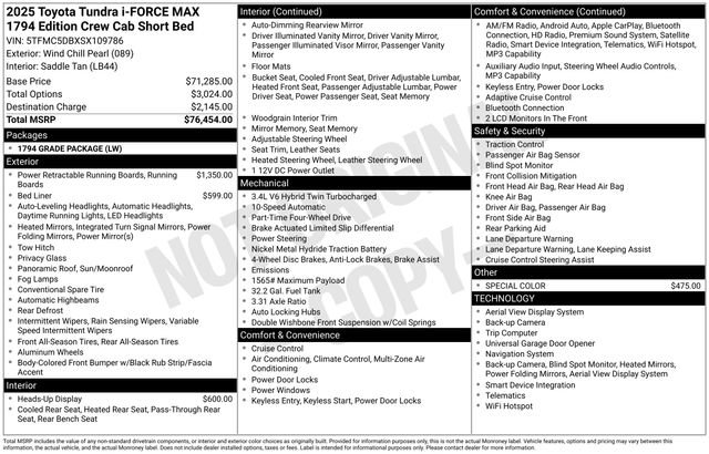 Used 2025 Toyota Tundra 1794 Edition AWD/4WD image 8