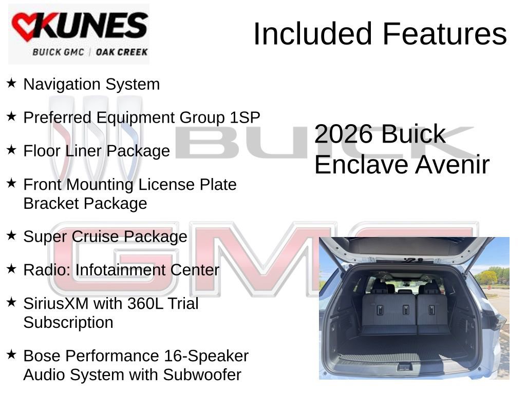 New 2026 Buick Enclave Avenir w/ Super Cruise Package AWD/4WD image 2