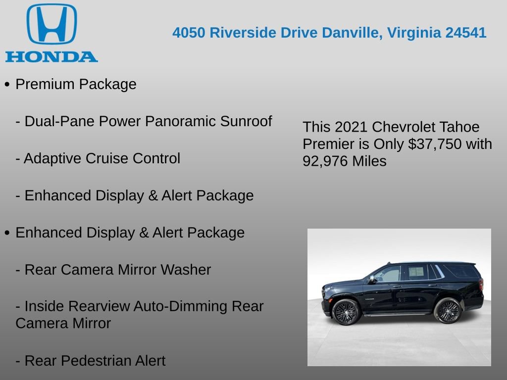 Used 2021 Chevrolet Tahoe Premier w/ Premium Package AWD/4WD image 32