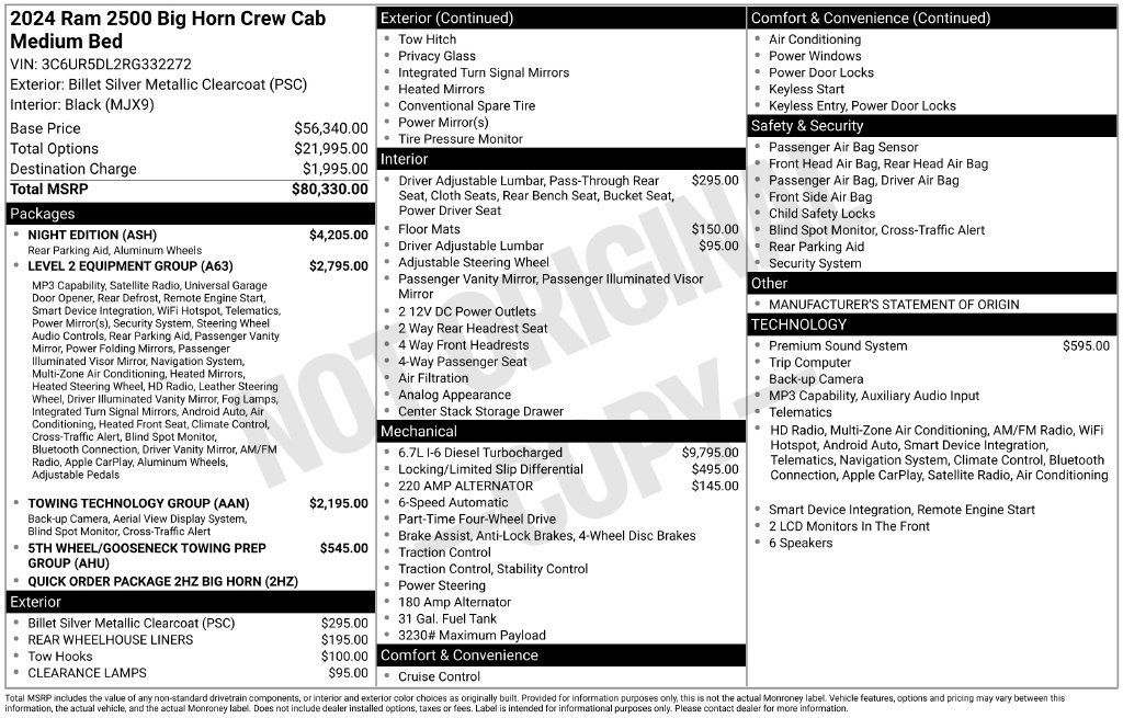 Used 2024 RAM 2500 Big Horn w/ Night Edition AWD/4WD image 25