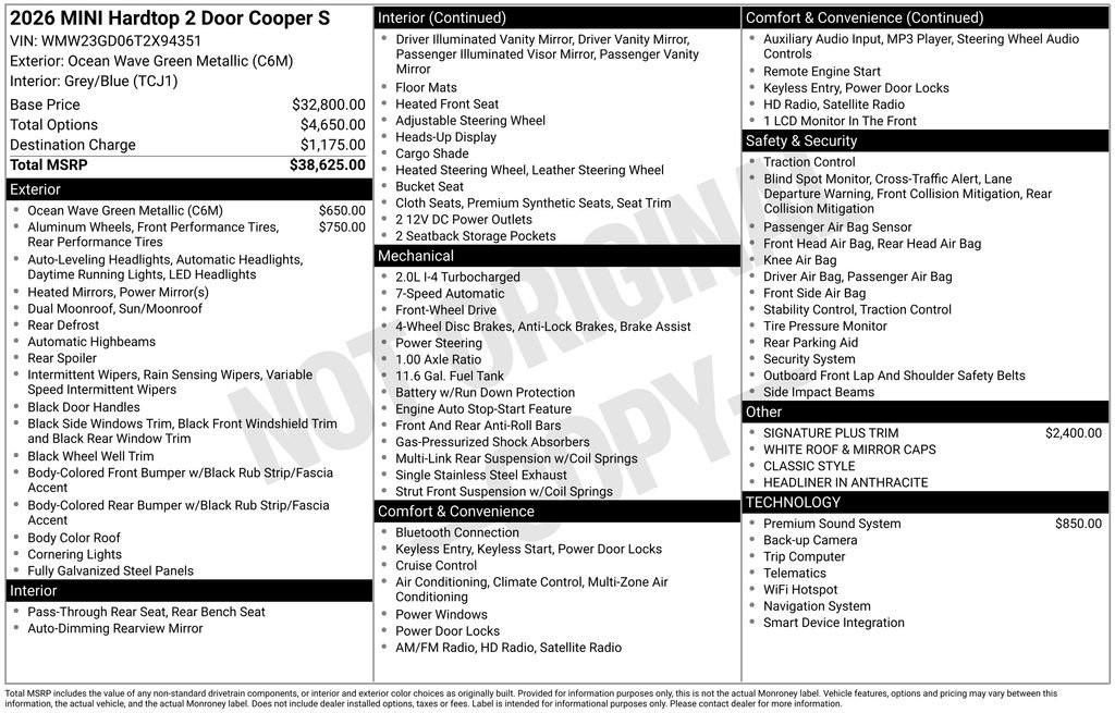 Certified 2026 MINI Cooper S FWD image 36