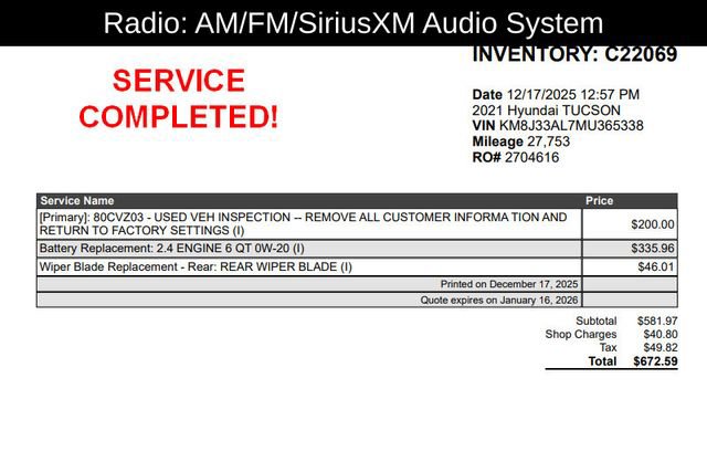 Used 2021 Hyundai Tucson SEL w/ Cargo Package image 9