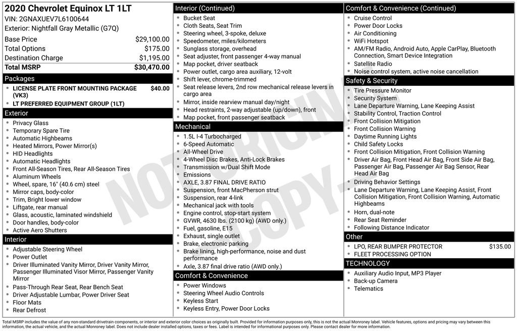 Used 2020 Chevrolet Equinox LT image 39