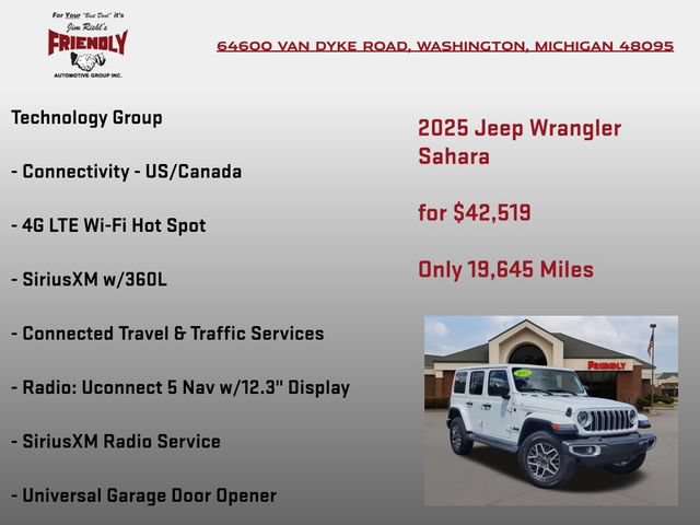 Used 2025 Jeep Wrangler Unlimited Sahara w/ Technology Group AWD/4WD image 10