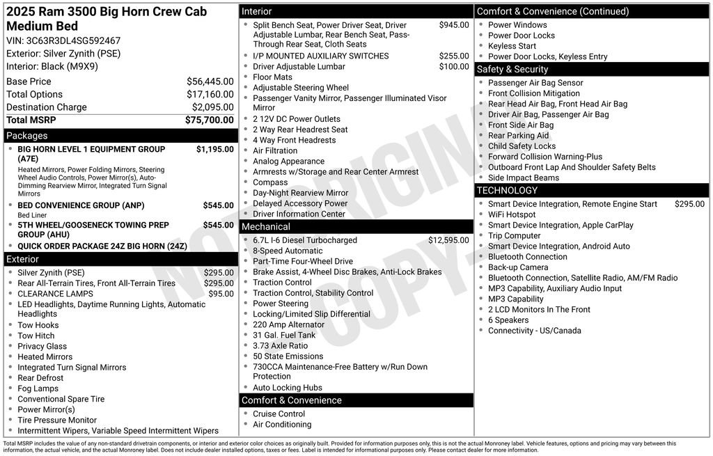Used 2025 RAM 3500 Big Horn AWD/4WD image 25
