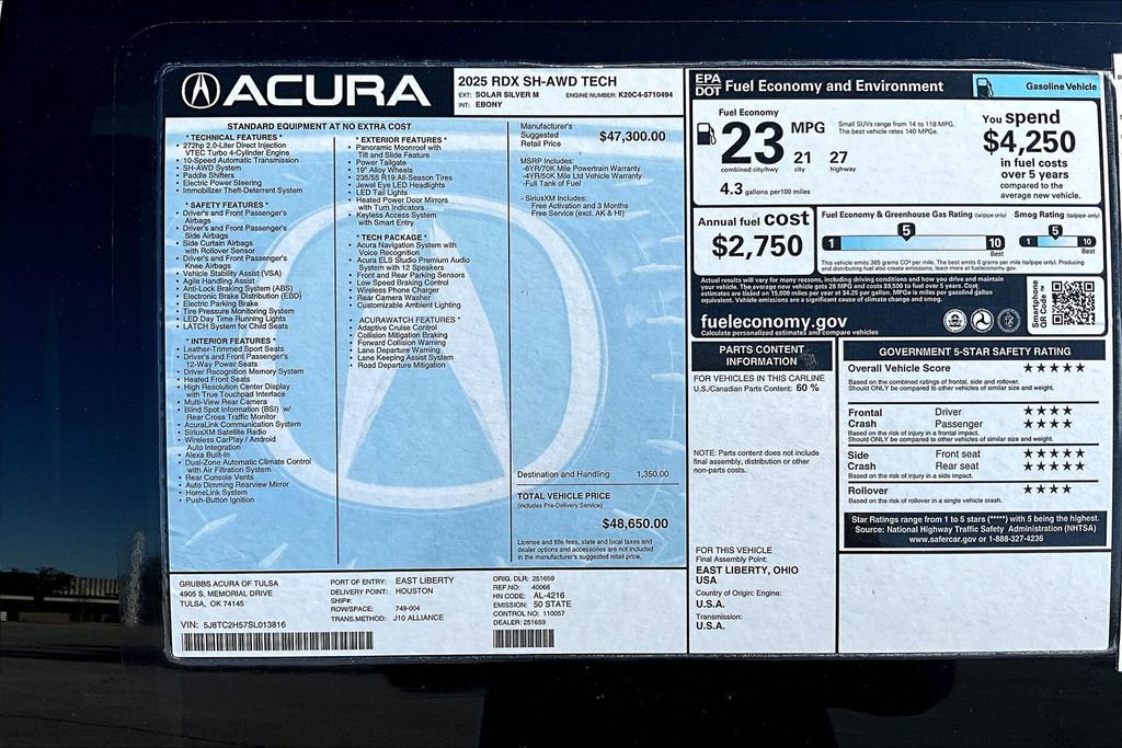 New 2025 Acura RDX w/ Technology Package image 30