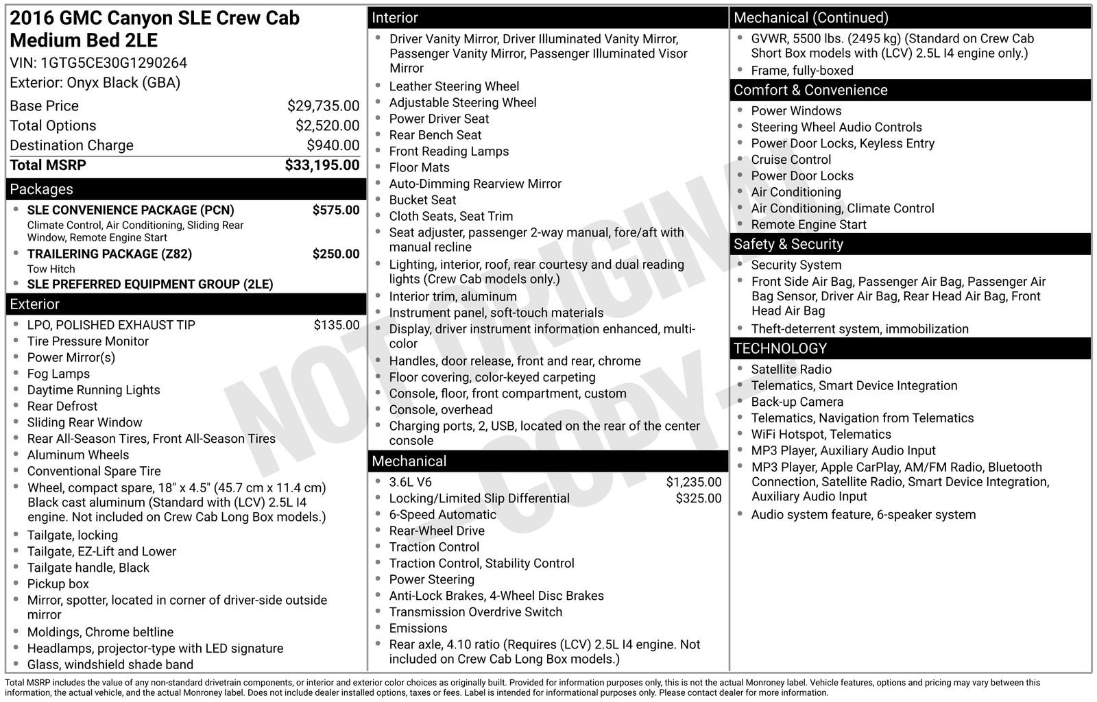 Used 2016 GMC Canyon SLE w/ SLE Convenience Package RWD image 27