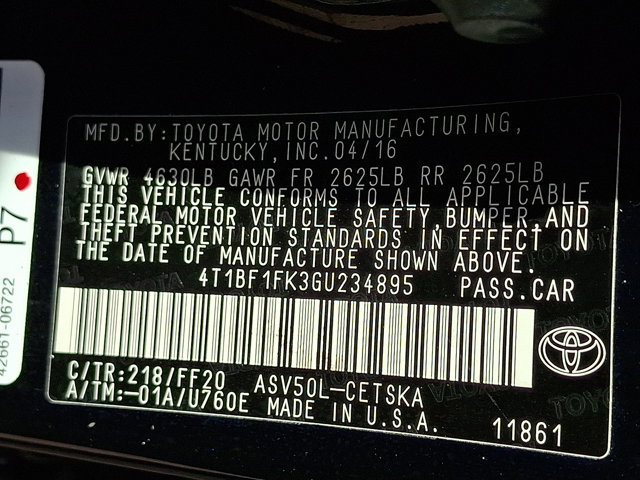 Used 2016 Toyota Camry SE FWD image 24