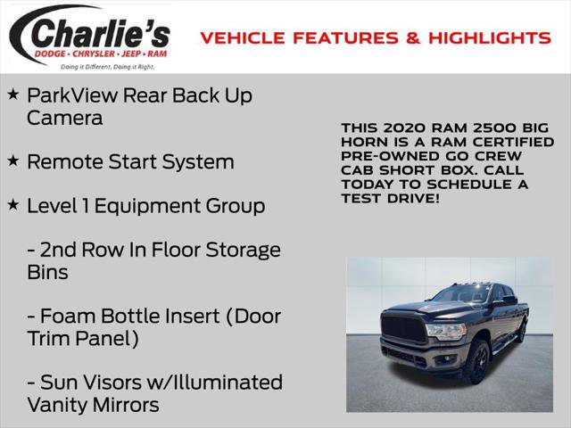 Certified 2020 RAM 2500 Big Horn w/ Level 1 Equipment Group image 7