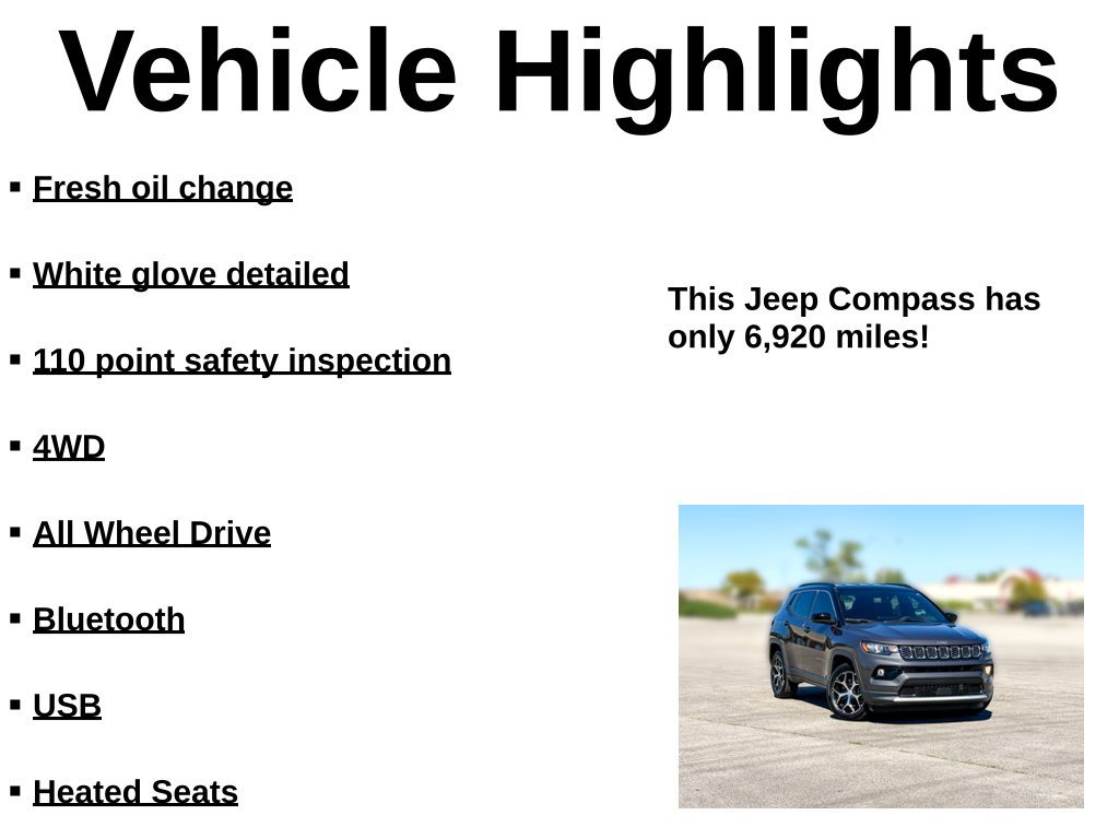 Used 2024 Jeep Compass Limited AWD/4WD image 29