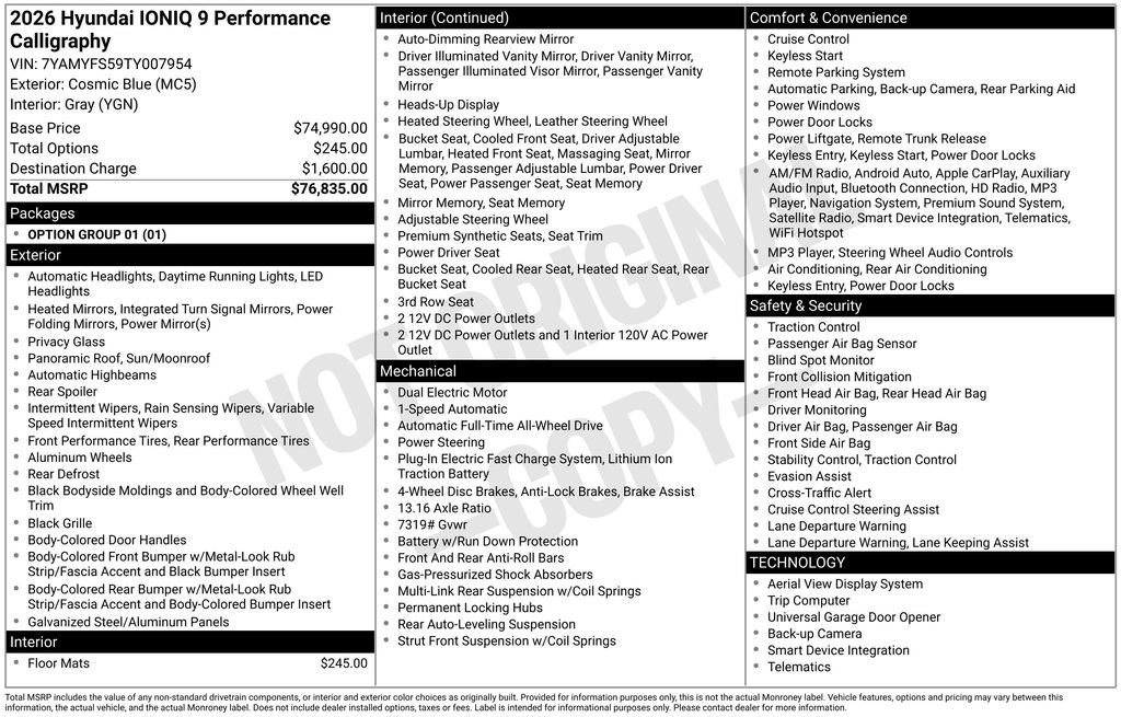 New 2026 Hyundai Ioniq 9 Calligraphy image 6