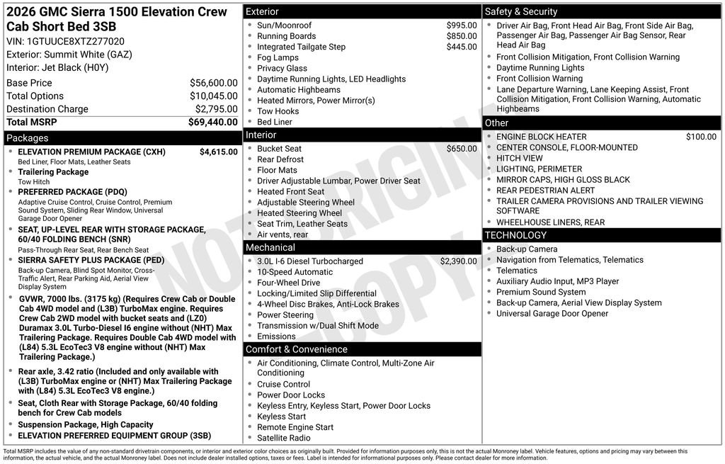 New 2026 GMC Sierra 1500 Elevation w/ Elevation Premium Package image 43